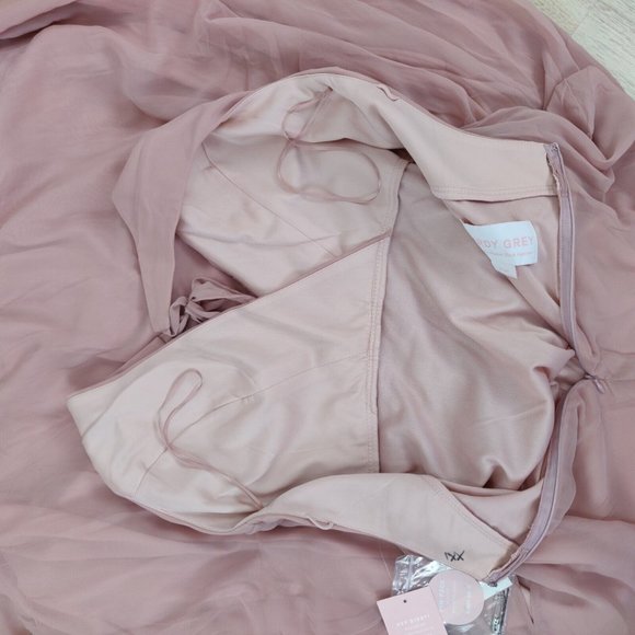 Hey Birdy Moni Convertible Back Bridesmaid Formal Maxi Dress Size L Rose Quarts - Picture 9 of 10